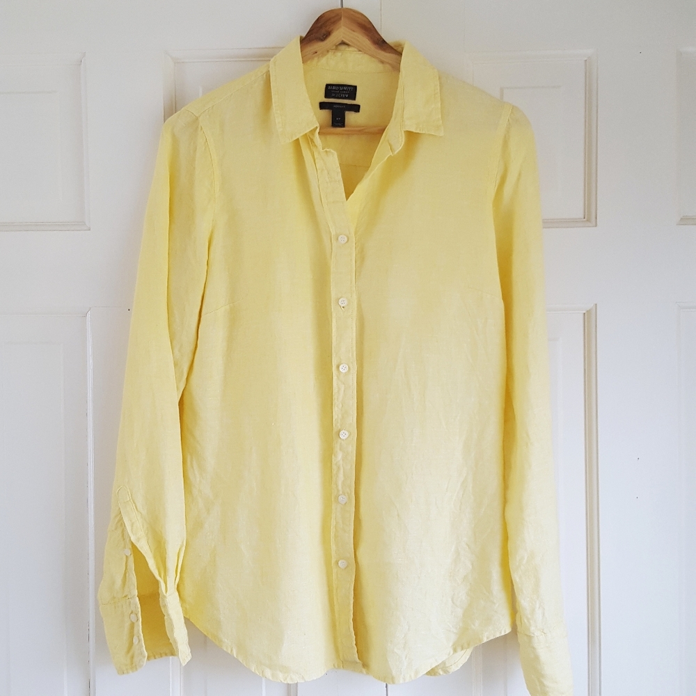 J CREW Baird McNutt Irish Linen Perfect Shirt 6T